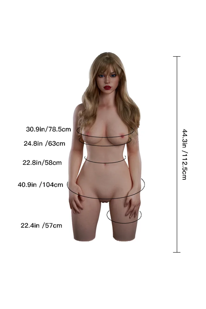 112.5cm/3ft8 D-cup Silicone Sex Doll Torso – Doris (Erovenus Max Series) [In Stock US, CA, EU & AU | Fast Shipping] view 2