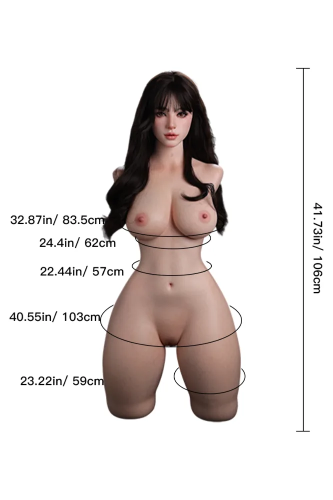 106cm/3ft6 F-cup Silicone Sex Doll Torso – Riko (Erovenus Max Series) [In Stock US, CA, EU & AU | Fast Shipping] view 2