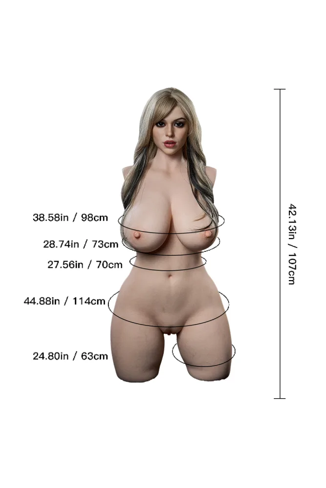 107cm/3ft6 I-cup Silicone Sex Doll Torso – Chloe (Erovenus Max Series) [In Stock US, CA, EU & AU | Fast Shipping] view 2