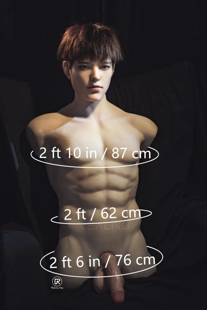 82cm/2ft8 Male Torso Silicone Head Sex Doll – Leonardo view 2