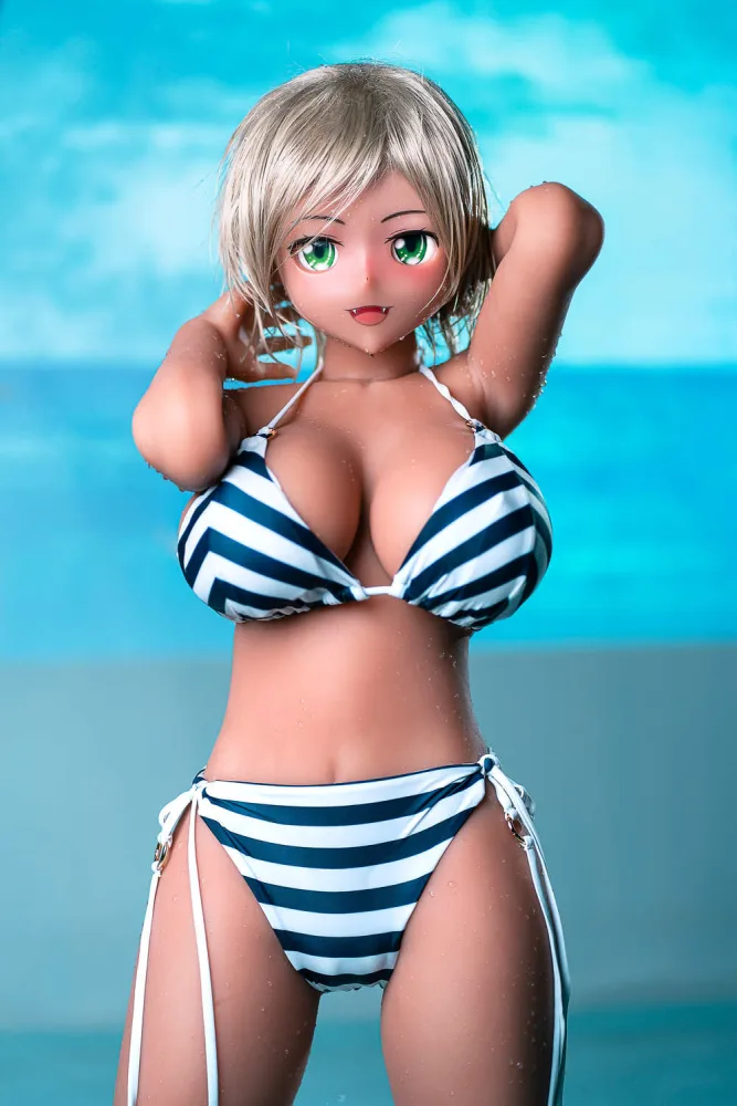 155cm/5ft1 H-cup Silicone Head Sex Doll – Blue-eyed Champagne
