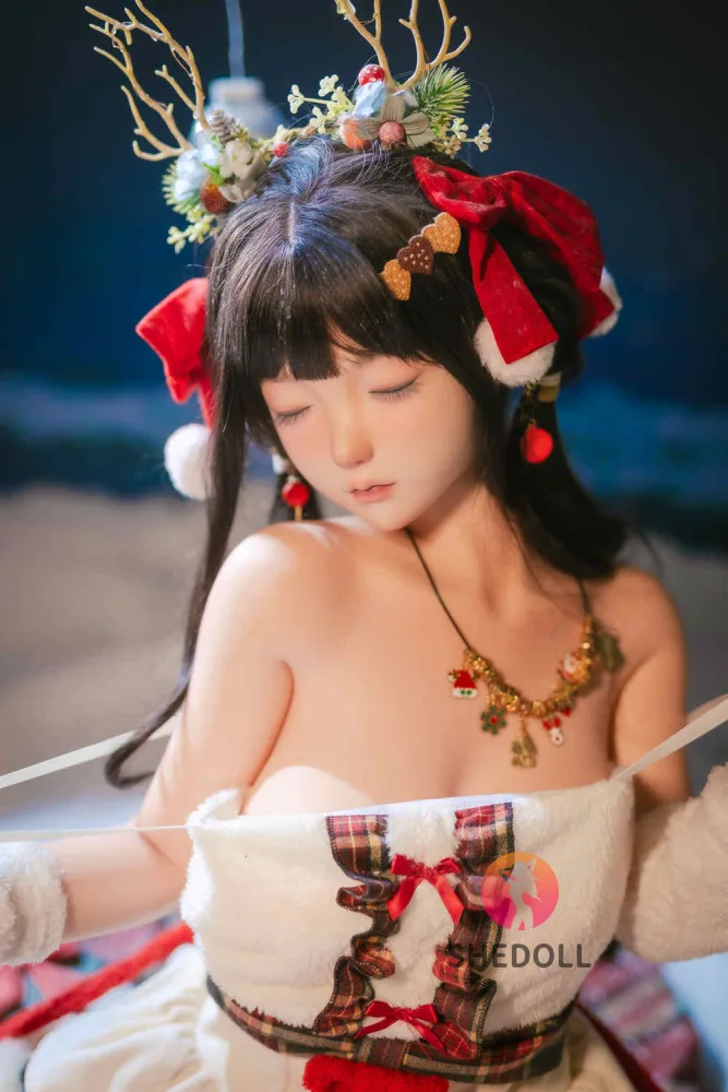 148cm/4ft10 C-cup Silicone Head Sex Doll – Beizhi (Closed-Eye Version) view 1