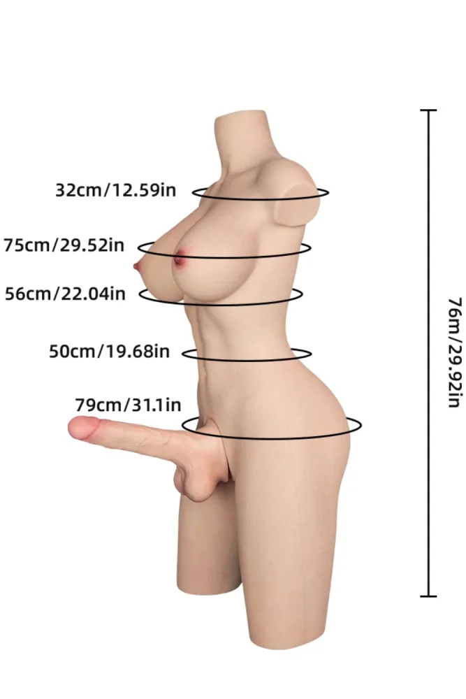 37.48LB Shemale Sex Doll with Huge Dildo Silicone Sex Doll for Anal Sex – Rina Evans (US, CA & EU ONLY) view 2
