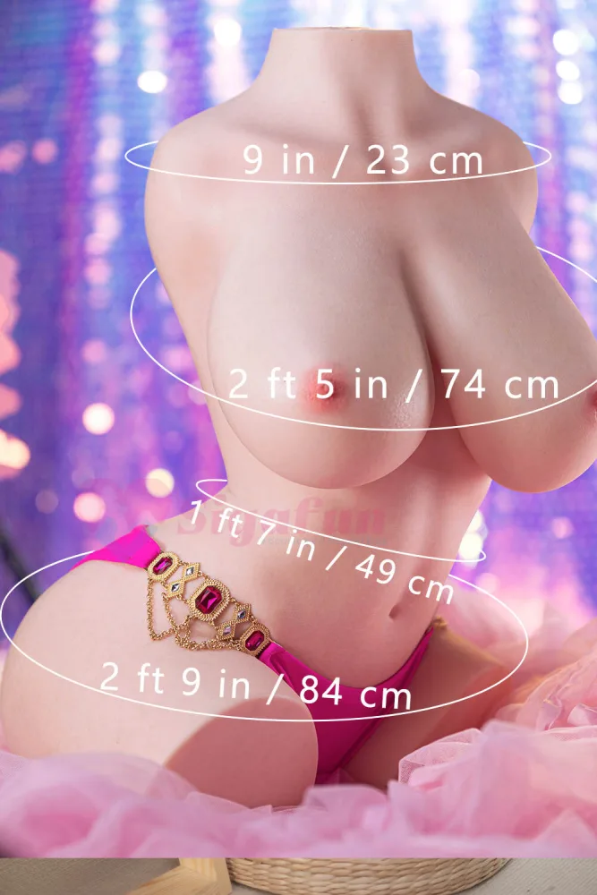 55cm/1ft10 43.9LB Silicone Life-size Sex Doll Torso view 2