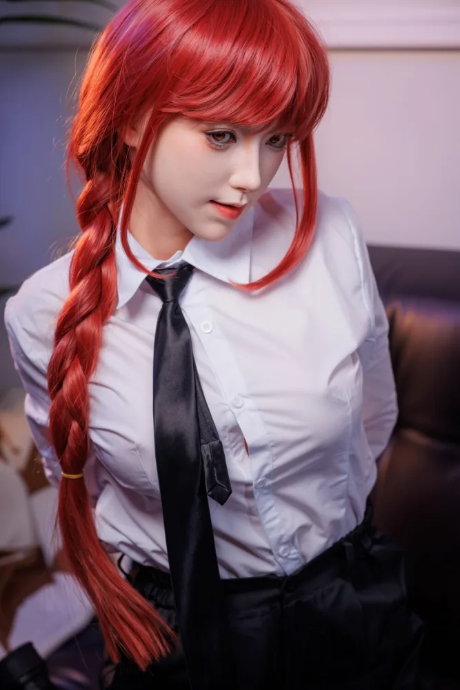 [Exclusive] 148cm/4ft10 Curvy Japanese Anime Silicone Sex Doll – Makima view 6
