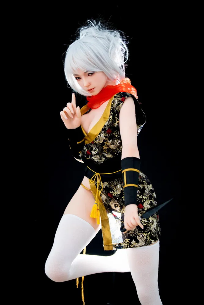 148cm/4ft10 C-cup Silicone Head Sex Doll – Ninja view 6