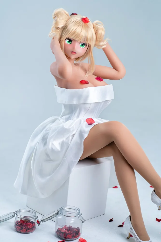 155cm/5ft1 H-cup Silicone Head Sex Doll – Blue-eyed Champagne view 8