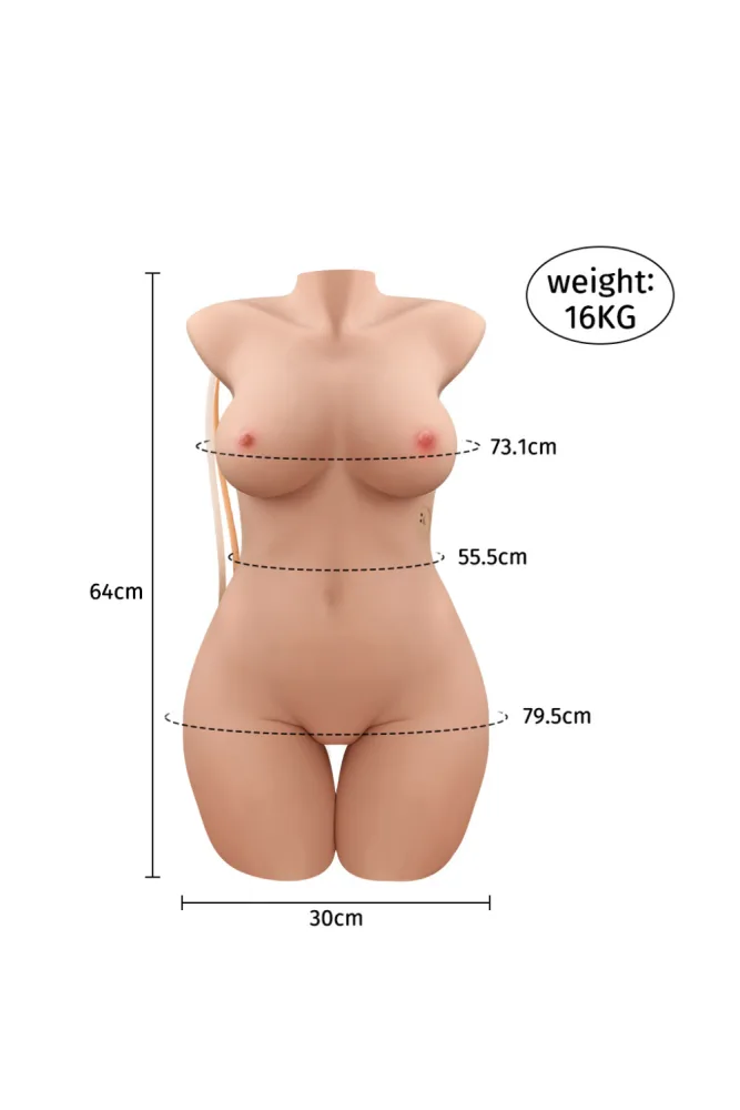 64cm/2ft1 35.2LB TPE Life-size Sex Doll Torso – Isabella (Vibrating &amp; Sucking) [In Stock | US Only] view 2