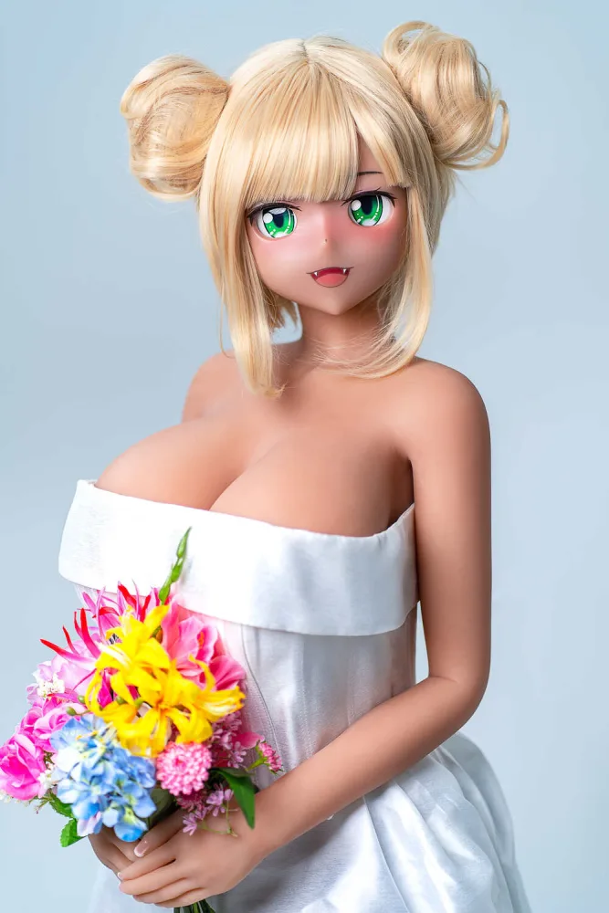 155cm/5ft1 H-cup Silicone Head Sex Doll – Blue-eyed Champagne view 5