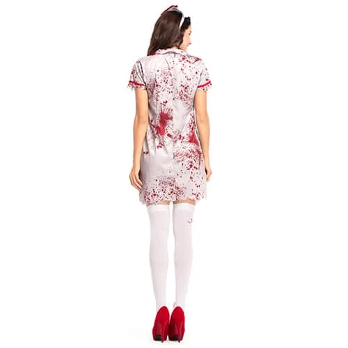 Blood Nurse Cosplay Costume view 2