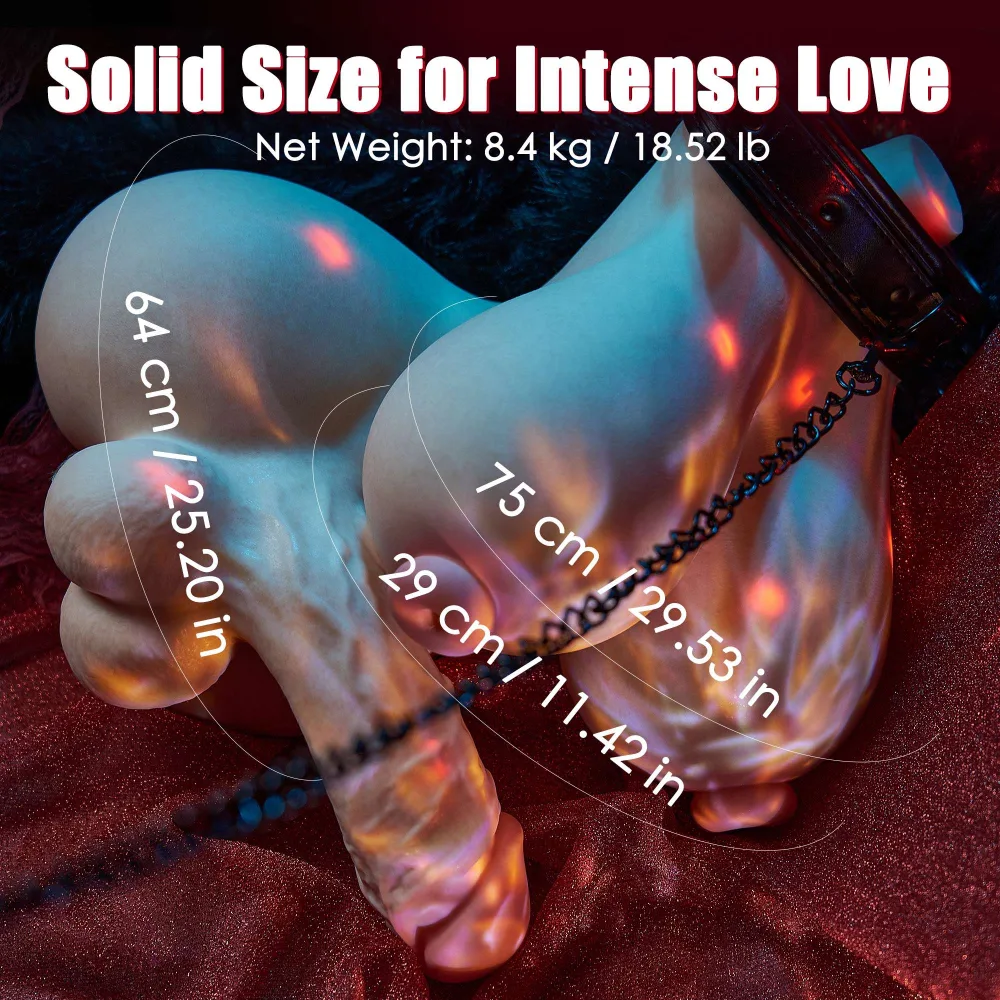 Ashe: 18.52LB Shemale Sex Dolls Futa 5 Tunnels Silicone Sex Torso with Penetrated Penis (US & EU ONLY) view 2