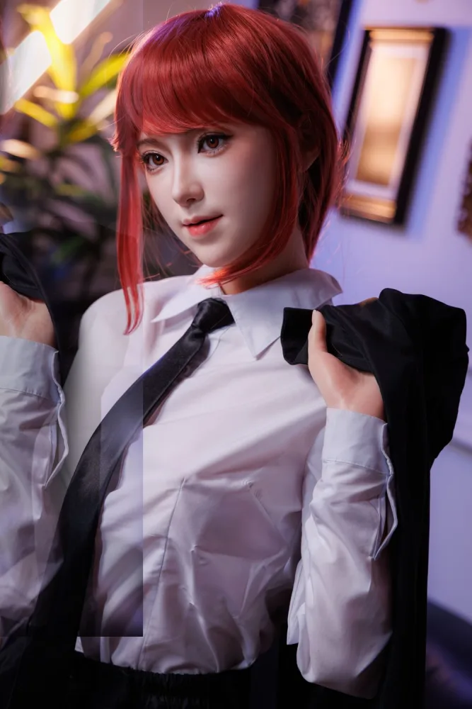 [Exclusive] 148cm/4ft10 Curvy Japanese Anime Silicone Sex Doll – Makima view 8