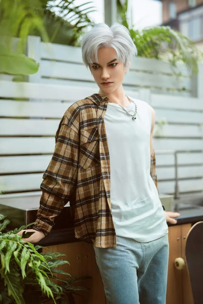 162cm/5ft4 Male Silicone Sex Doll – Head L2 view 7