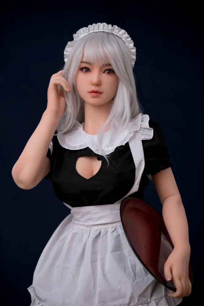148cm/4ft10 C-cup Silicone Head Sex Doll – Maid