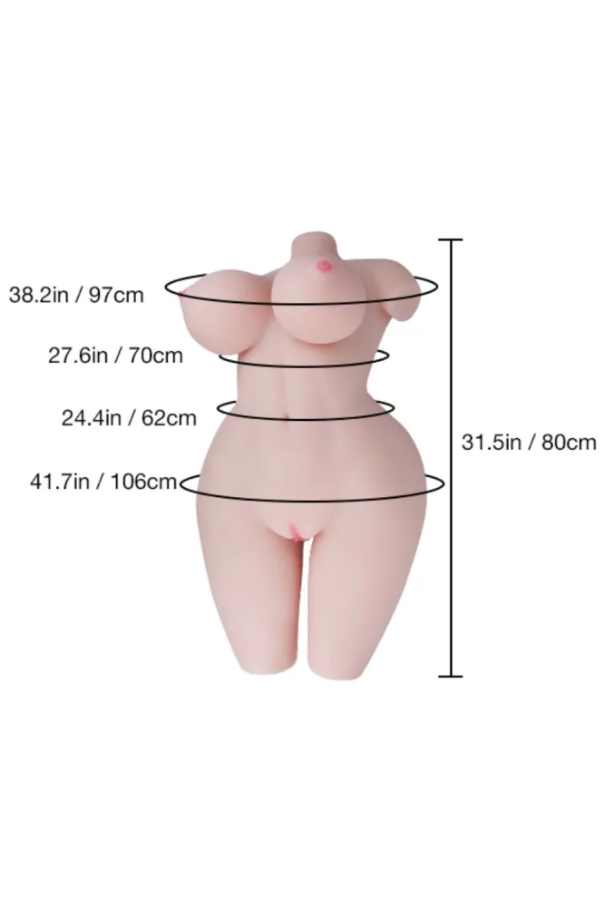 80cm/2ft7 65LB H-cup Sex Doll Torso – Lola (US, CA & EU-Only) view 2