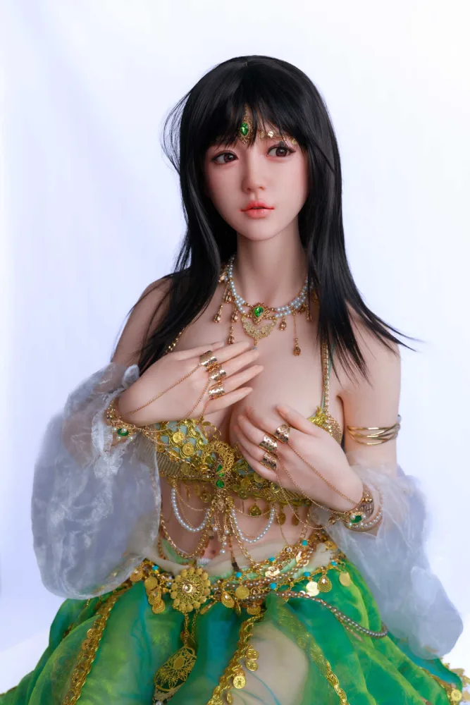 153cm/5ft D-cup Silicone Sex Doll – Vita Brown (All-in-one)