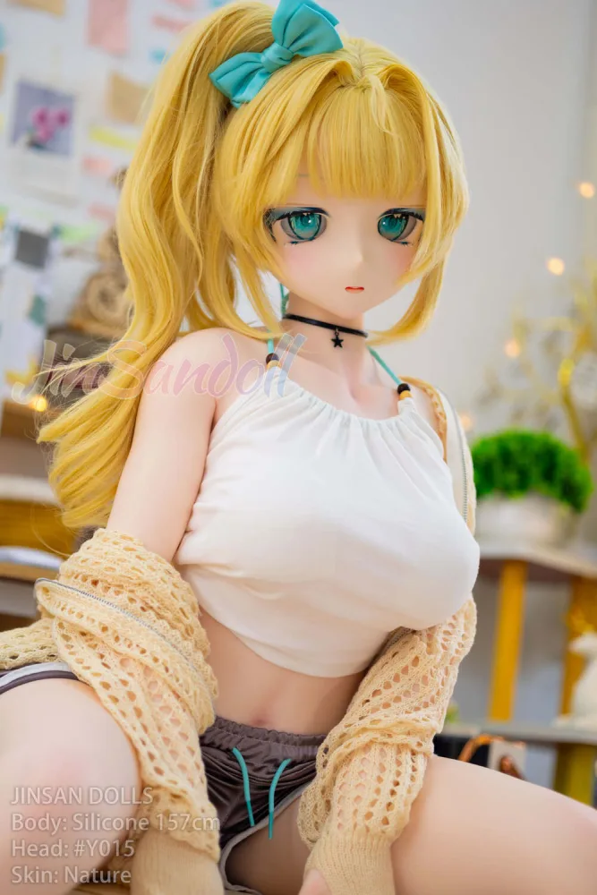 157cm/5ft2 B-cup Anime Sex Doll TPE Body with PVC Head – Y015 view 3
