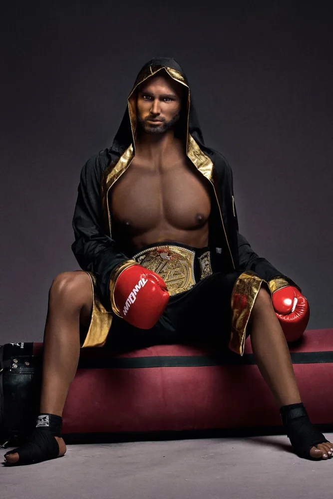175cm/5ft9 Male TPE Sex Doll – Kevin (Black Skin) view 8