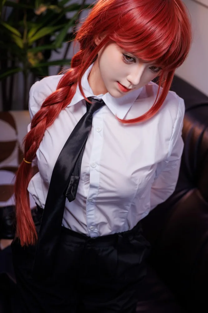 [Exclusive] 148cm/4ft10 Curvy Japanese Anime Silicone Sex Doll – Makima view 7