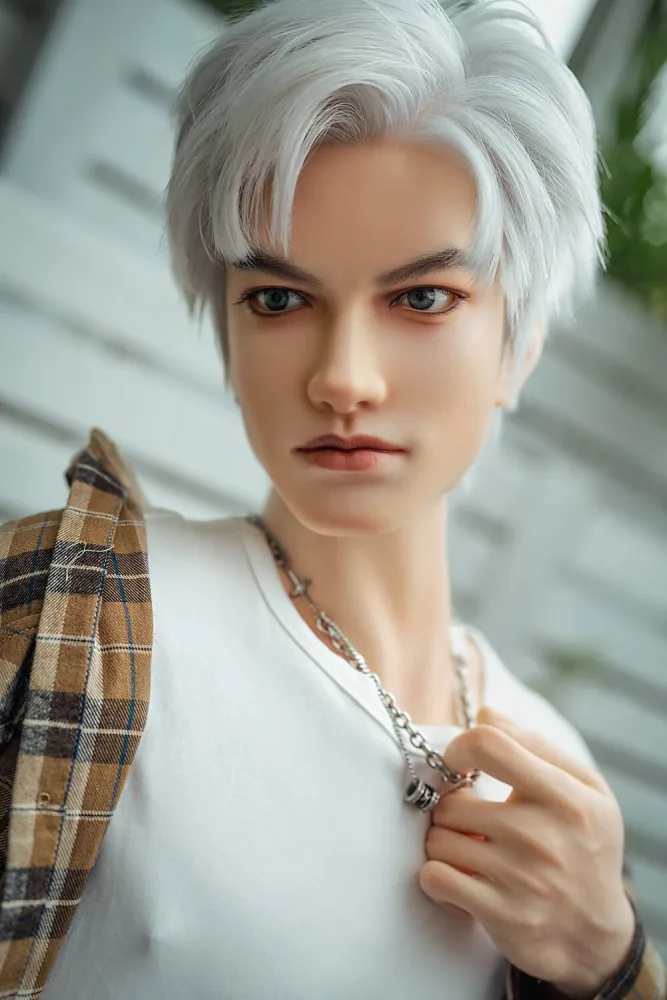 162cm/5ft4 Male Silicone Sex Doll – Head L2 view 5
