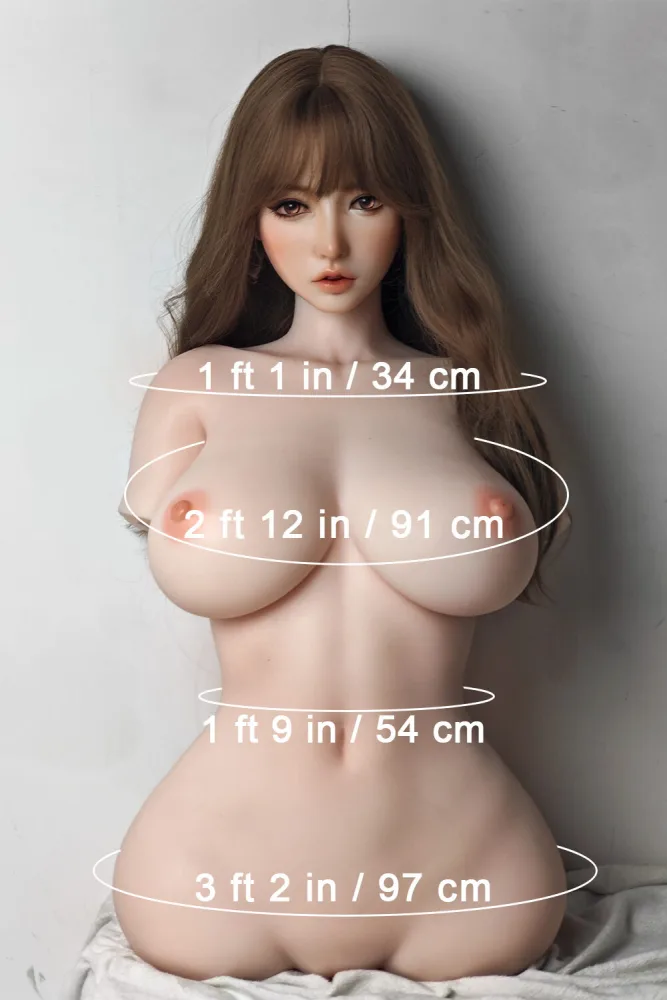 83cm/2ft9 H-cup Silicone Sex Doll Torso – Fukada Ryoko view 2
