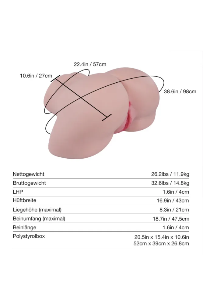 26LB Realistic Ass Sex Doll with Removable Vagina – Kylie view 2
