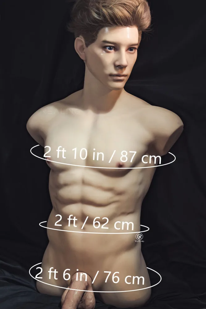 82cm/2ft8 Male Torso Silicone Head Sex Doll – Ronin view 2
